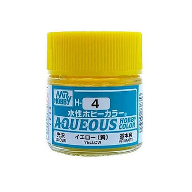 Mr Hobby (Gunze) H004 Aqueous Gloss Yellow Acrylic Paint 10ml